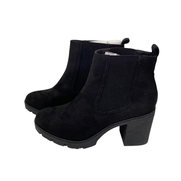 Topshop Byron Unit Booties Black Sz 9.5 NWOB Chunky Heel - Picture 5 of 12